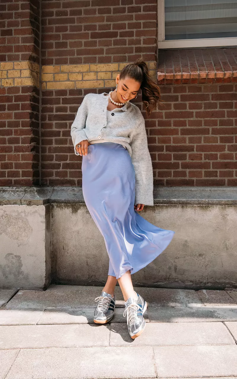 Maxi rok Lichtblauw
