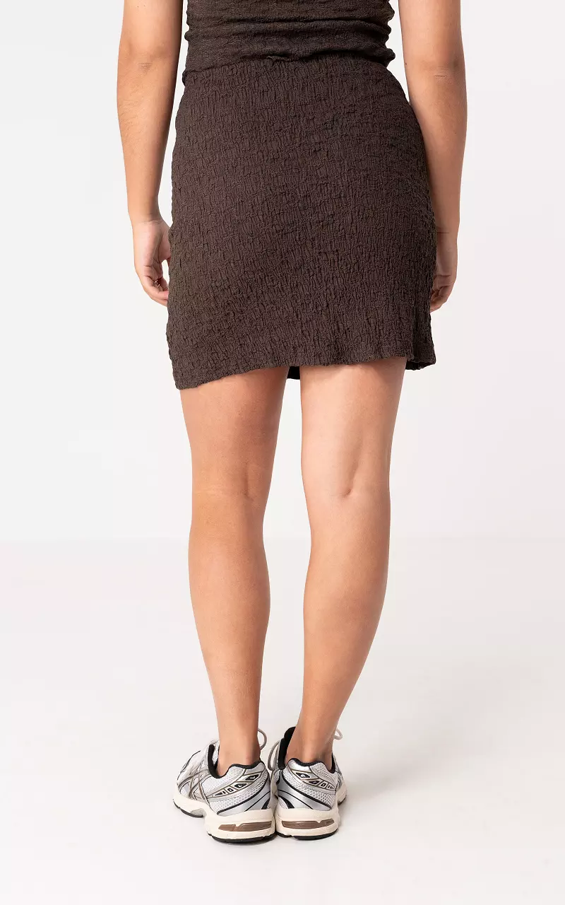 Stretchy skirt Dark Brown