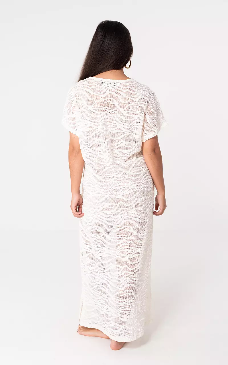 Transparentes Kleid Creme