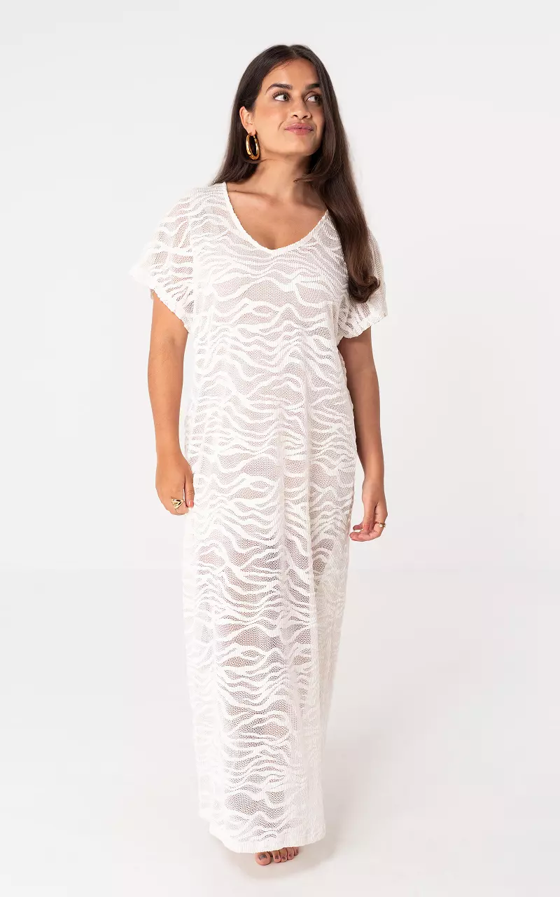 Transparentes Kleid Creme