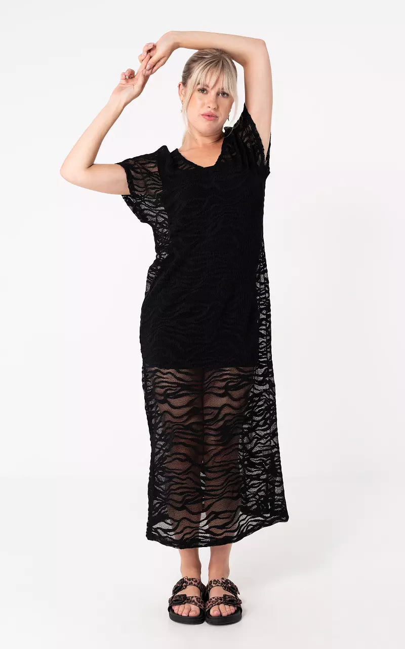 Transparentes Kleid Schwarz