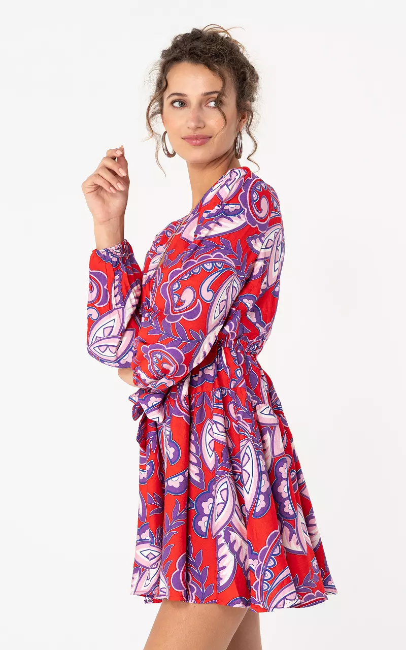 Robe à détail nœud Rouge Violet