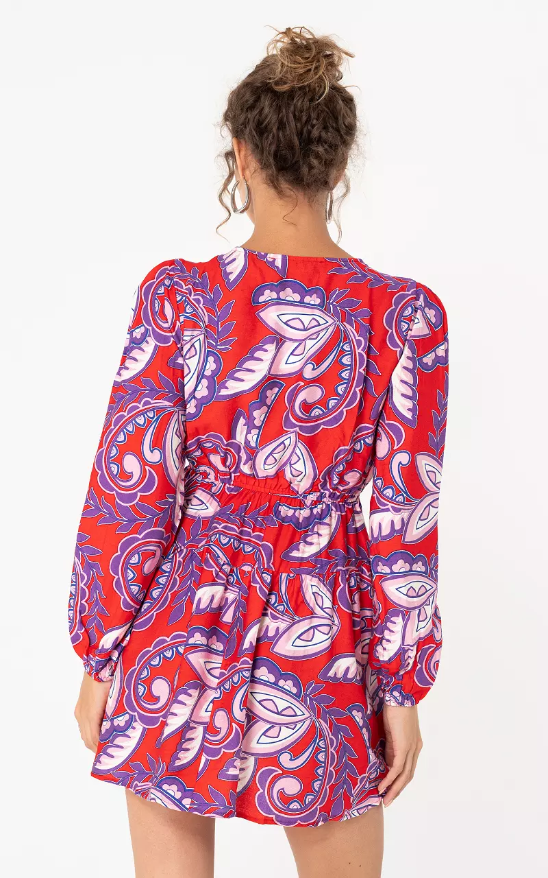 Robe à détail nœud Rouge Violet