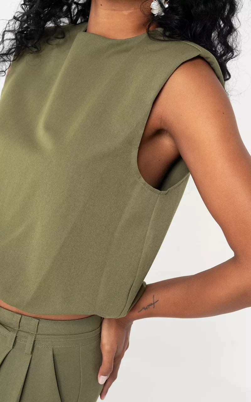Cropped top Kaki