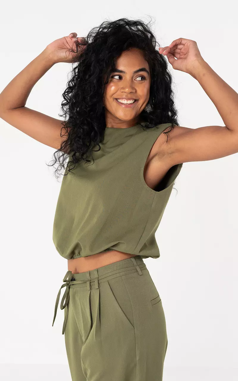 Cropped top Kaki