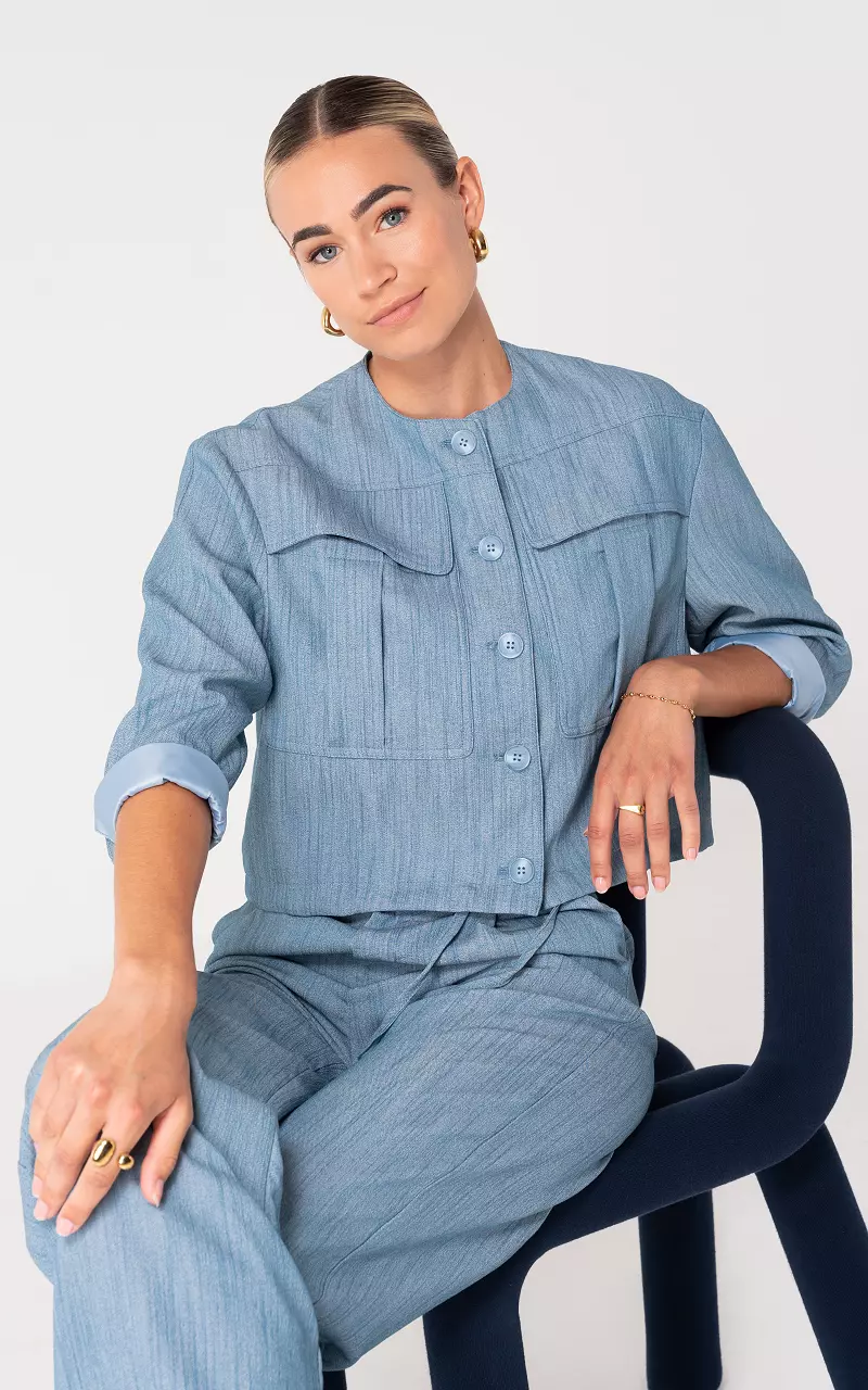 Blouse with buttons Blue