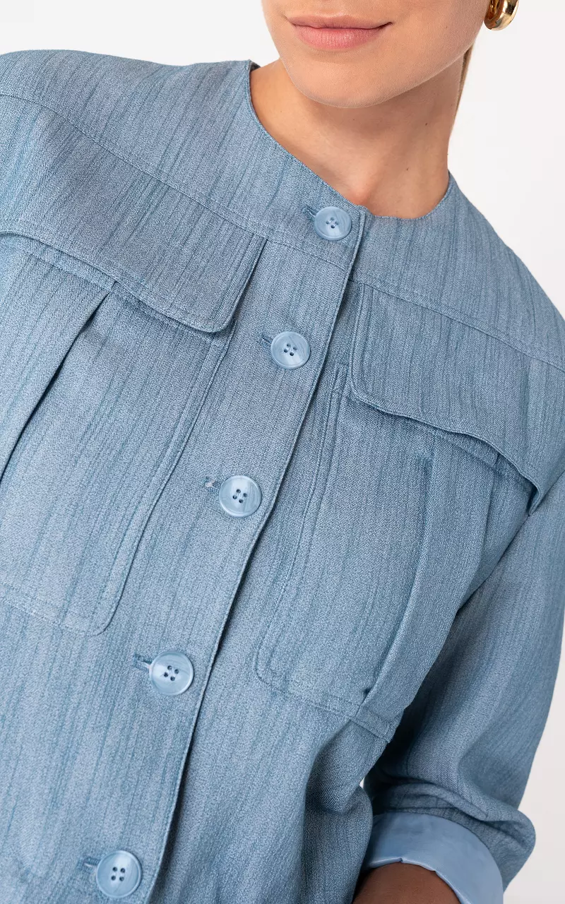 Blouse with buttons Blue