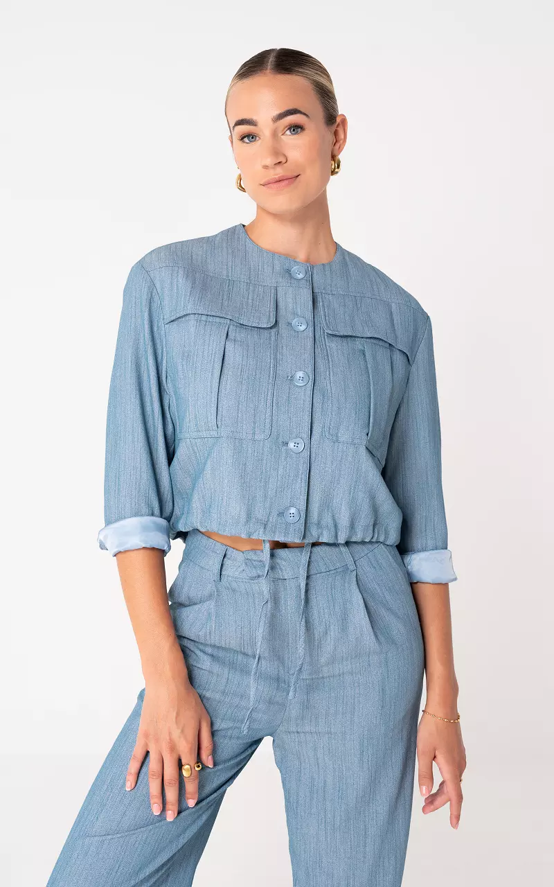 Blouse with buttons Blue