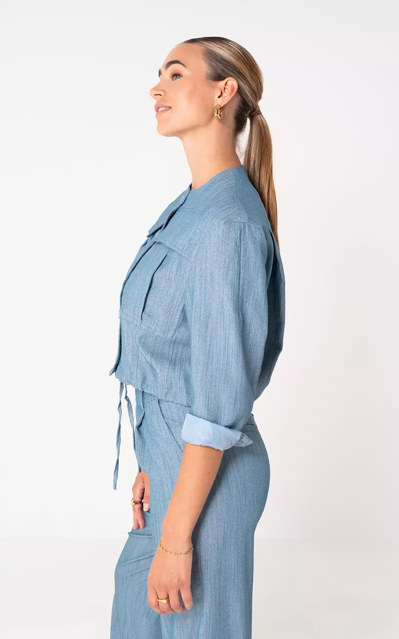 Blouse with buttons Blue