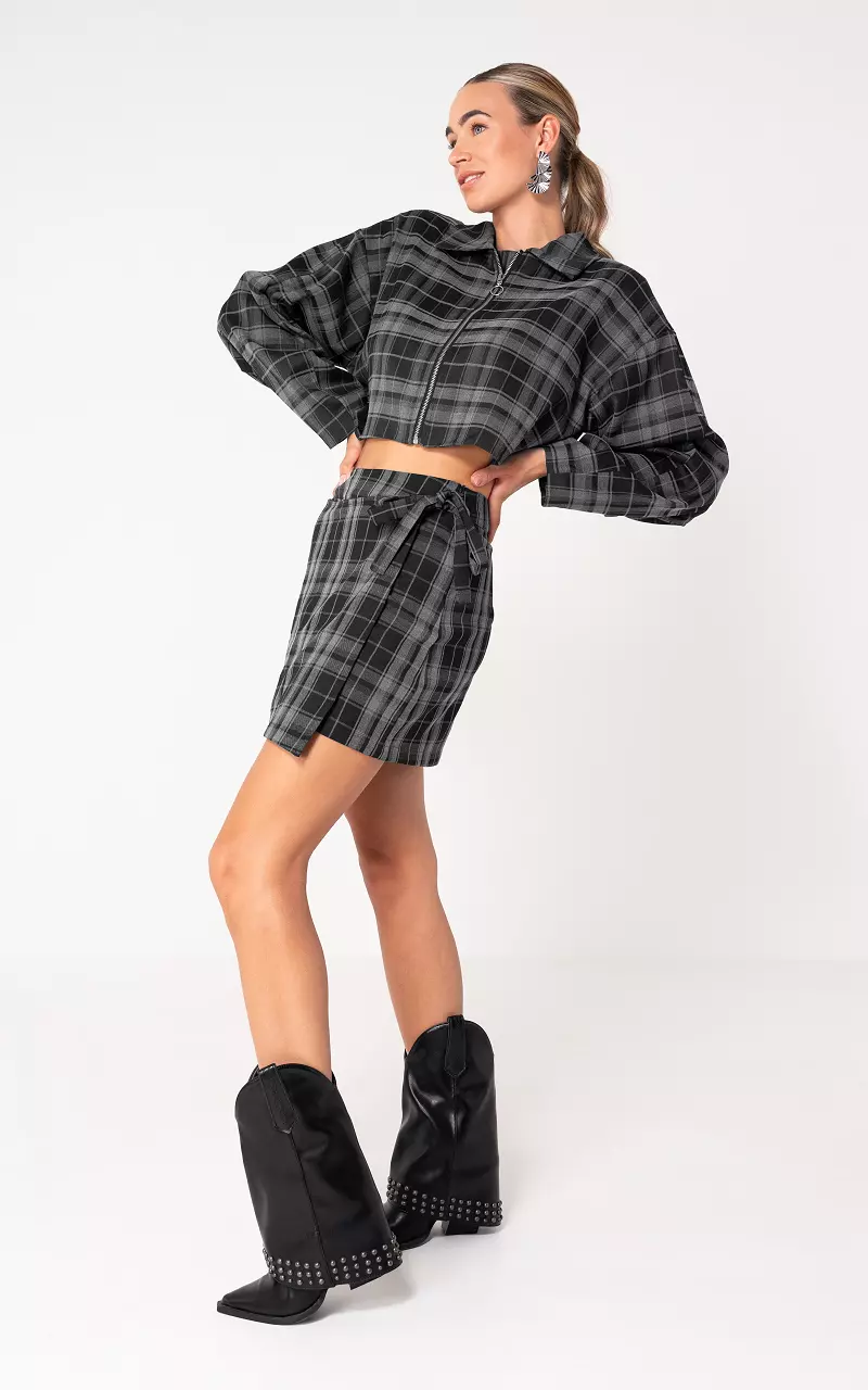 Wrap skirt Black Grey