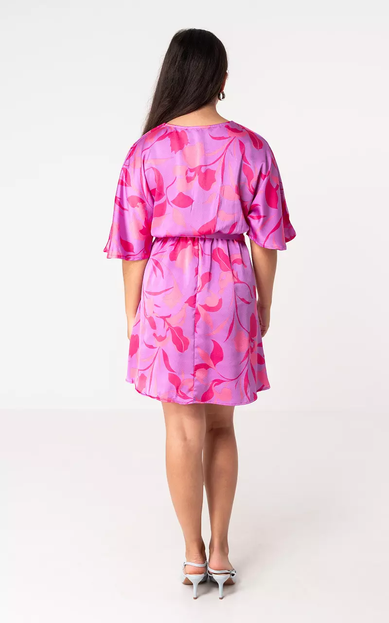 Satin-Look Kleid Lila Pink