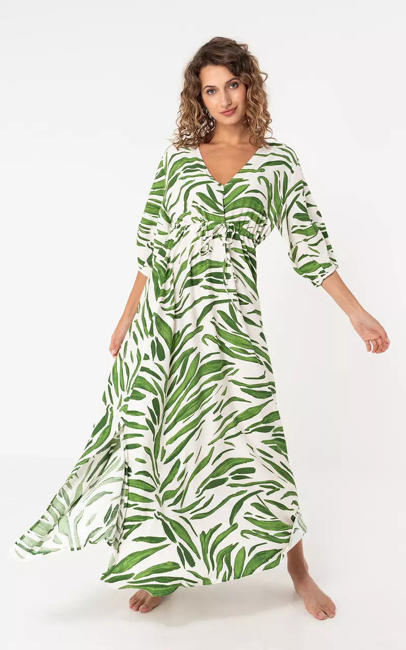 Jurk met print Groen Wit