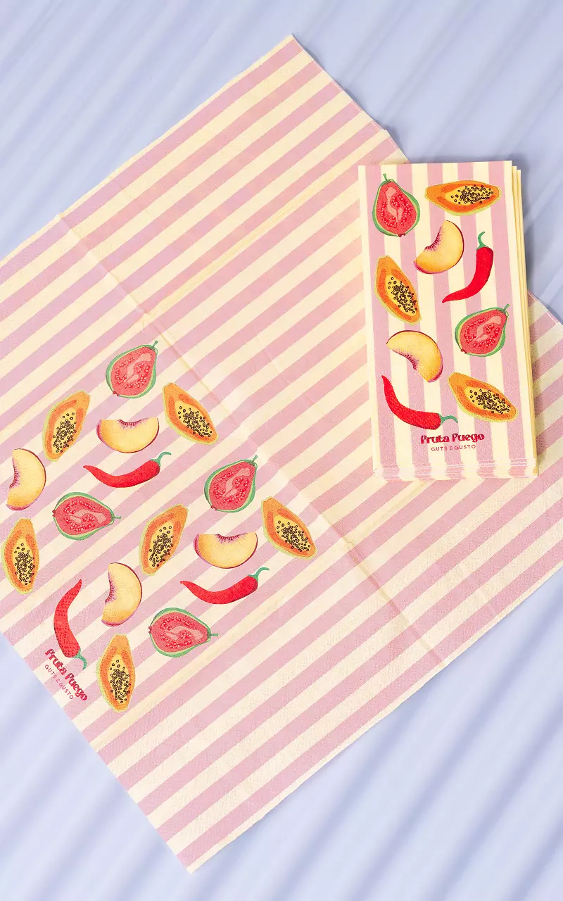 Napkins Light Yellow Pink