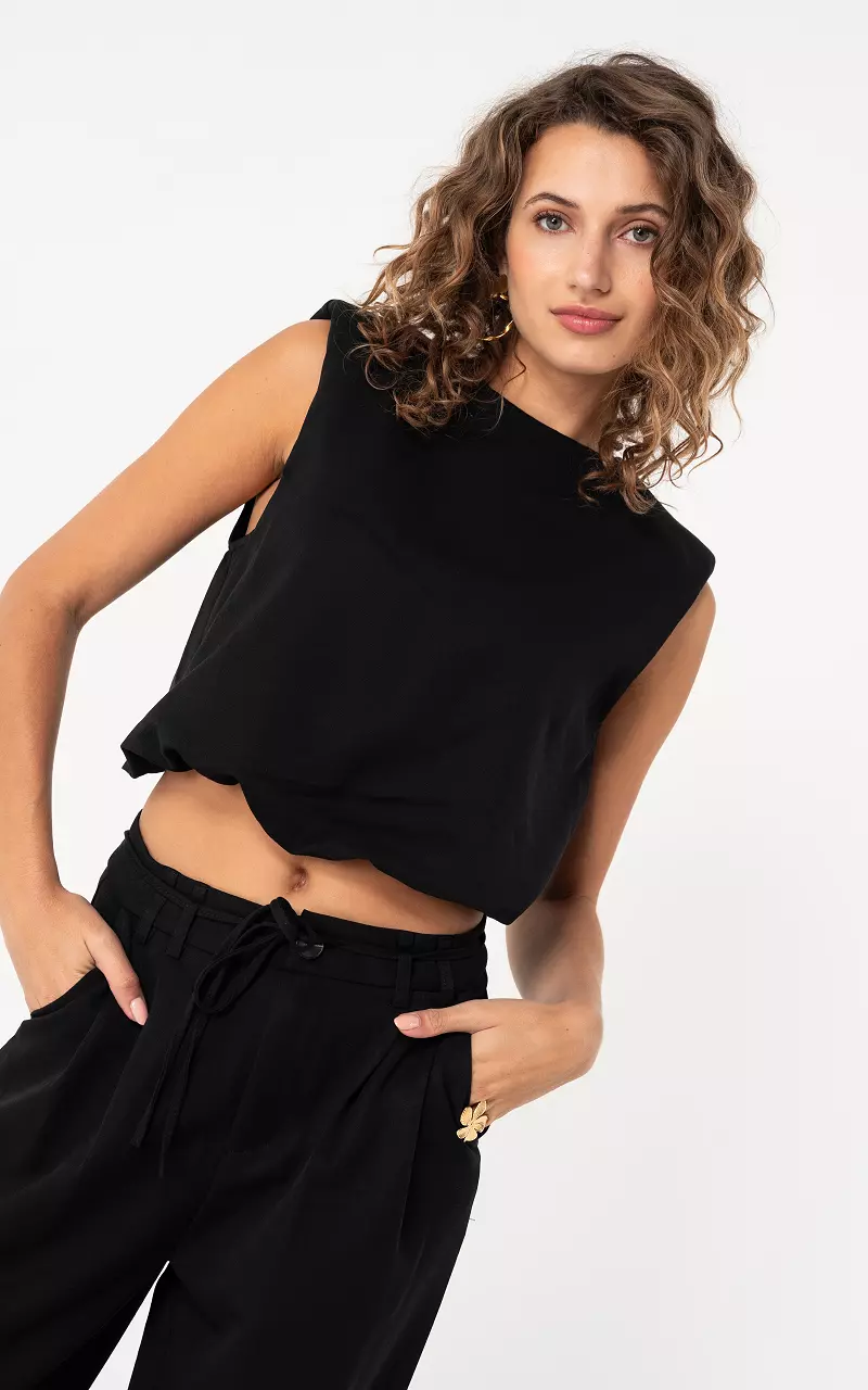 Cropped top Zwart