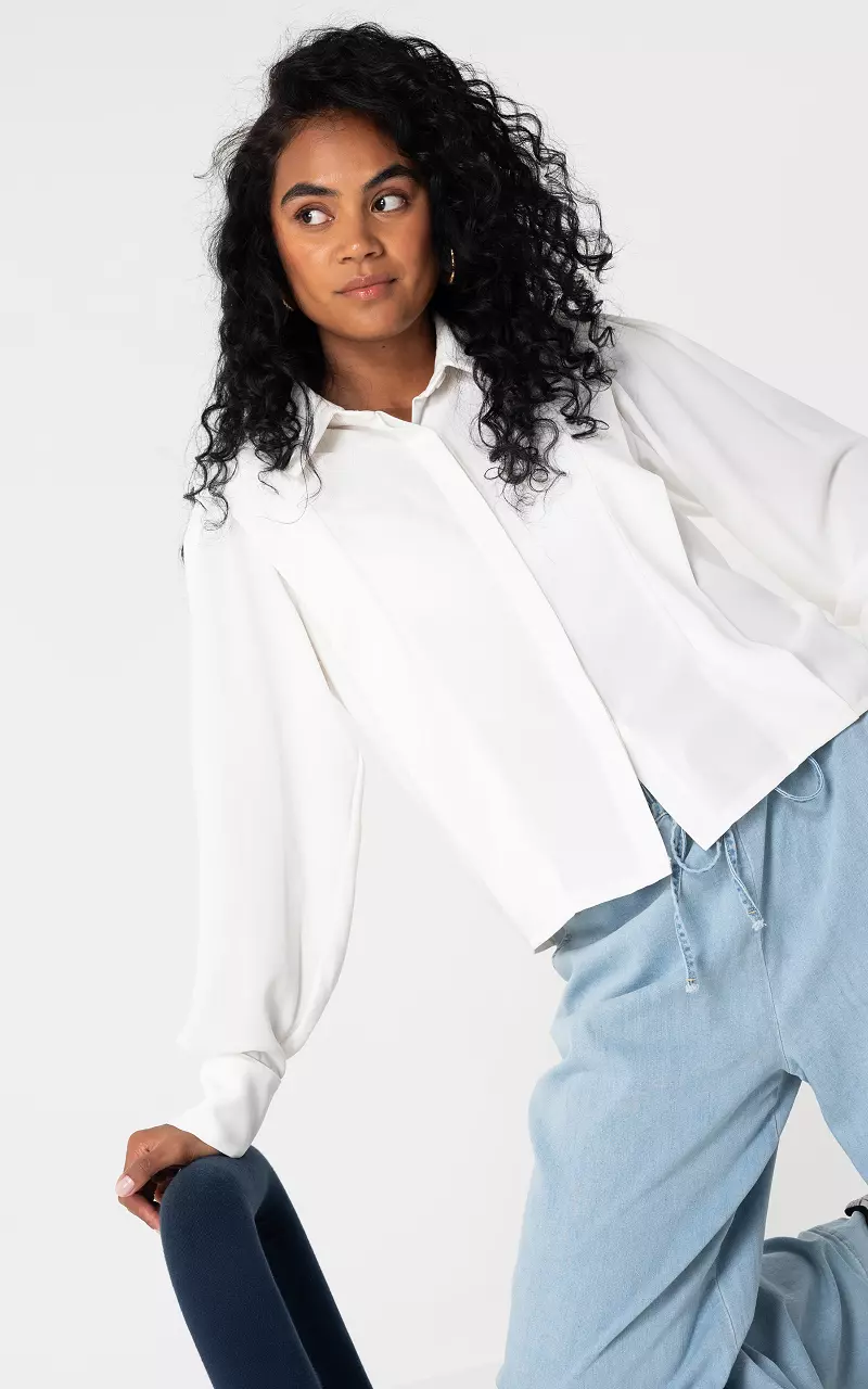 Blouse met knoopjes Wit