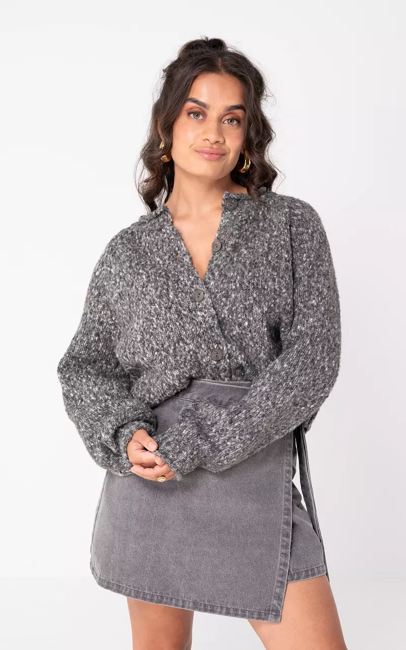 Cardigan with buttons Grey