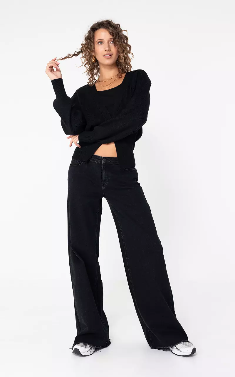Low waist jeans Zwart