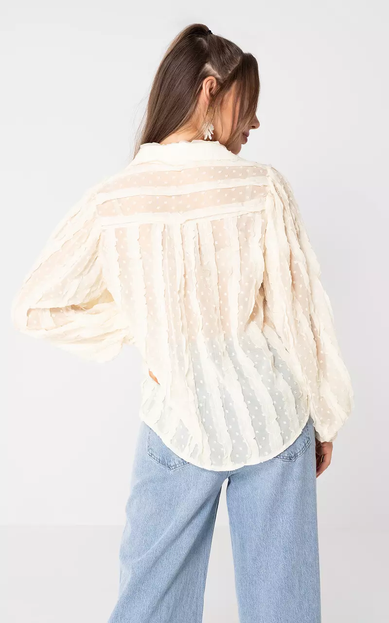 See-through blouse Beige