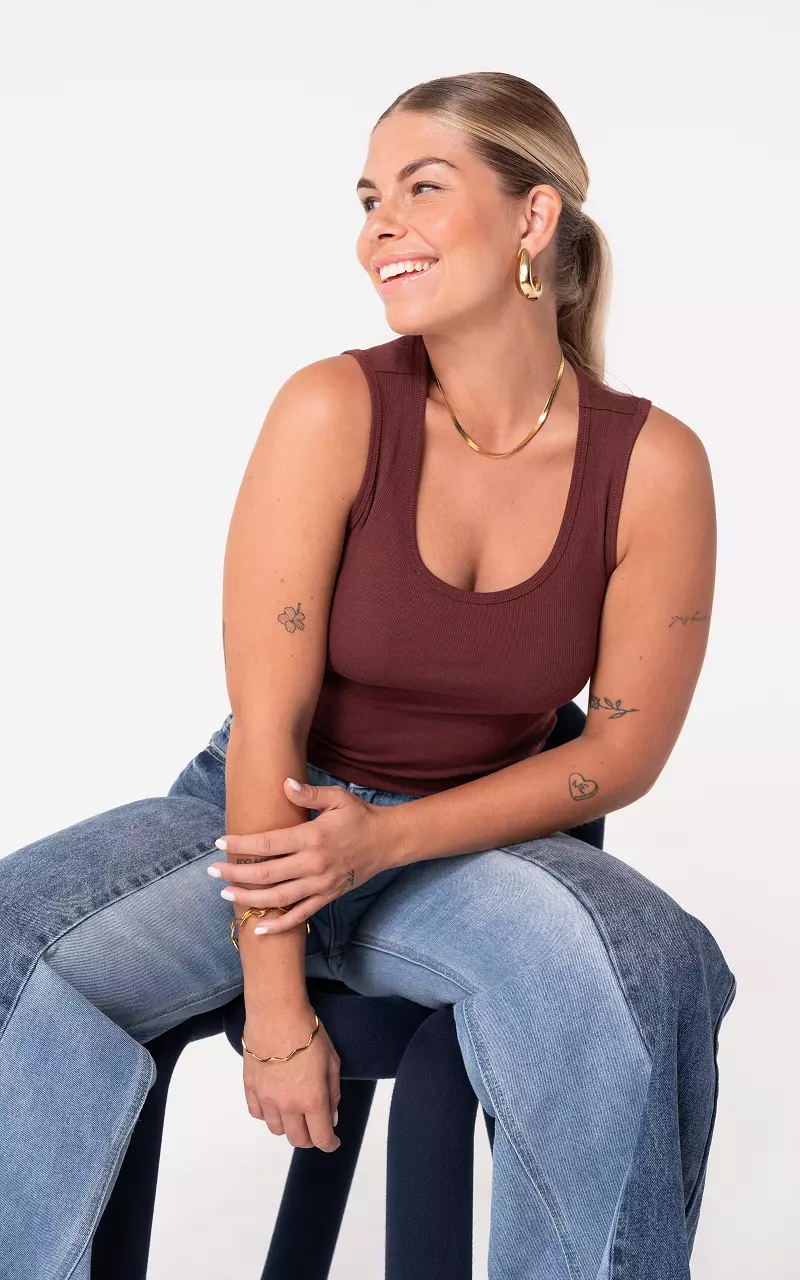 Basic tanktop Bordeaux