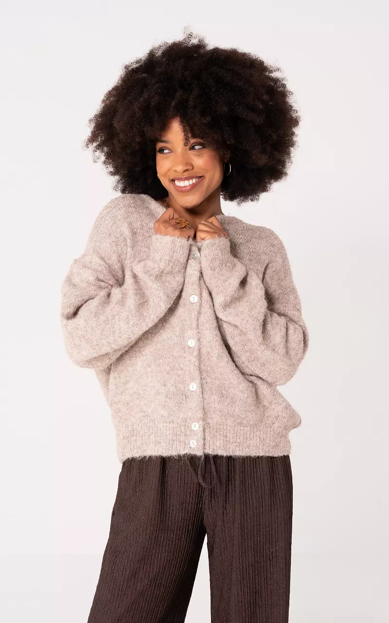 Cardigan with buttons Beige