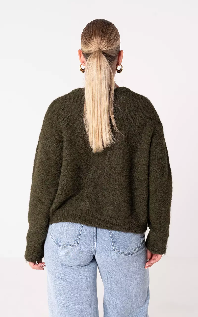 Cardigan with buttons Dark Green