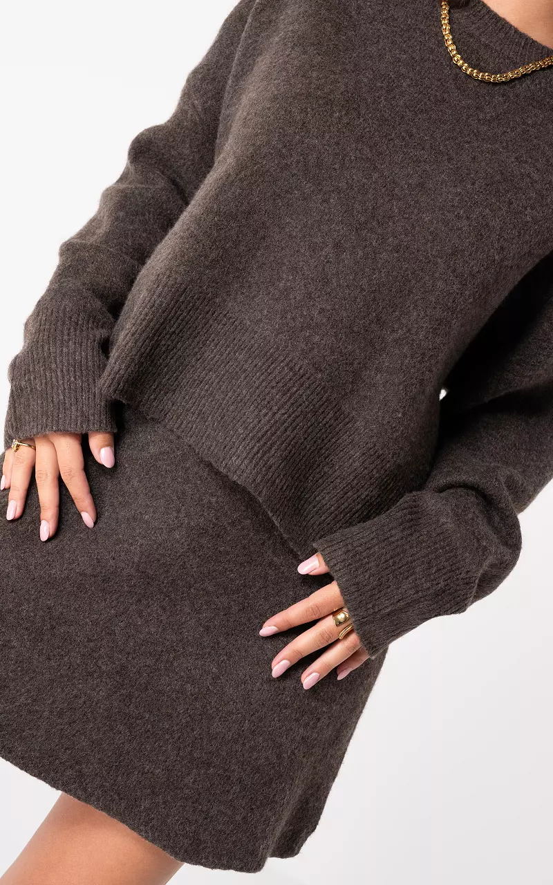 Sweater and skirt set Dark Brown