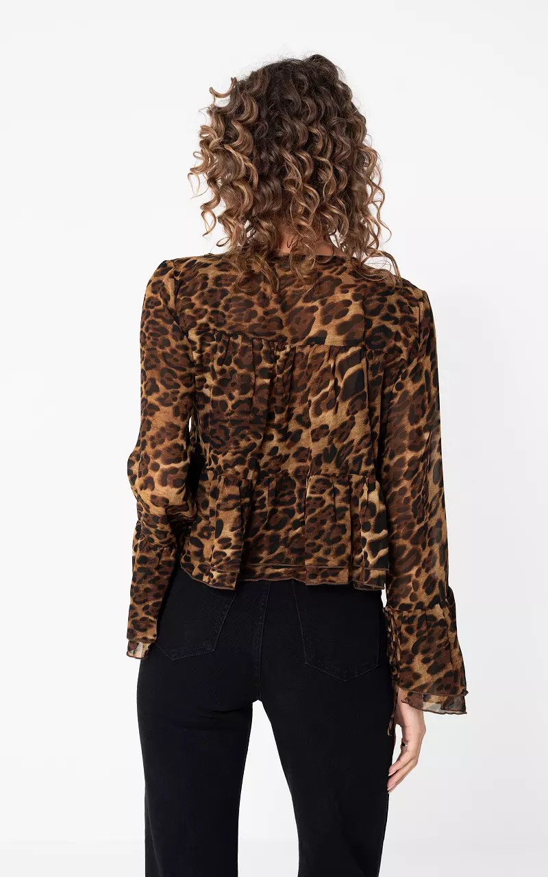 Top mit Schleifendetails Leopard
