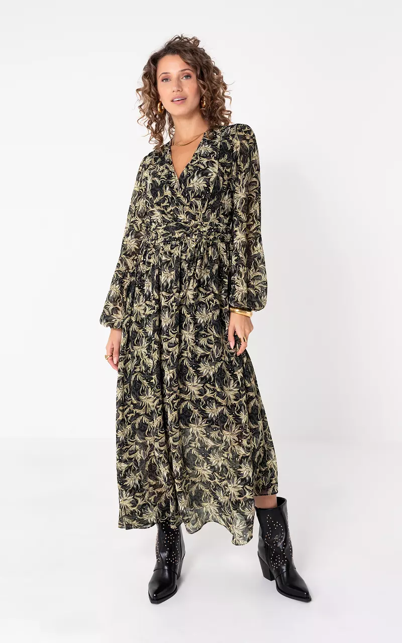 Maxi jurk Zwart Beige