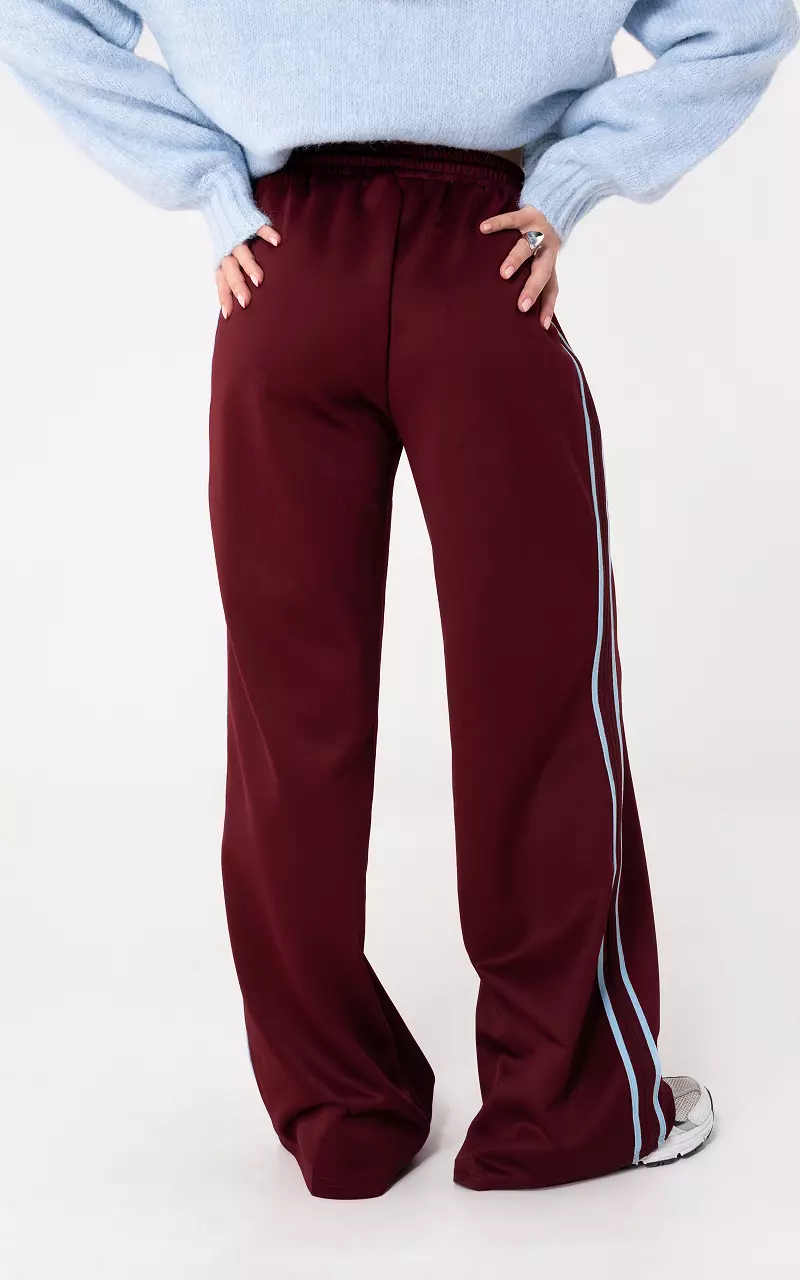 Trousers with stripe Bordeaux Light Blue