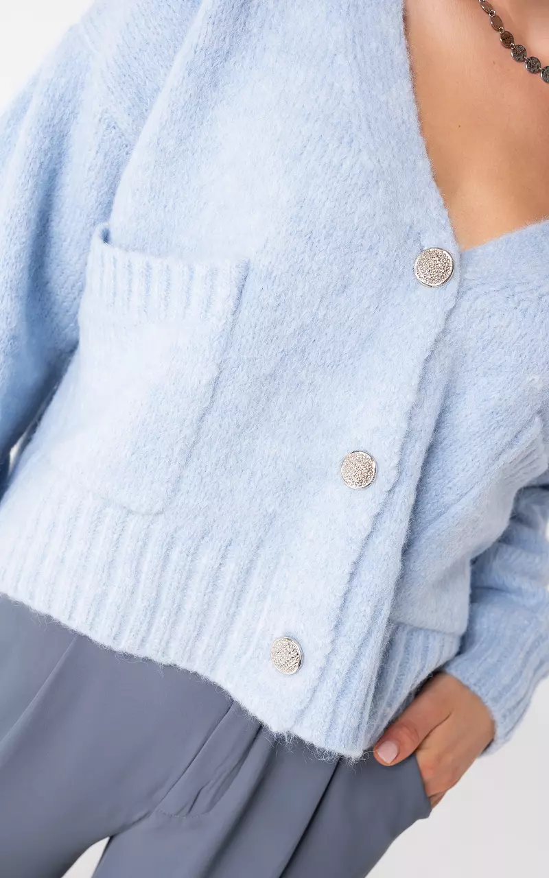 Cardigan with buttons Light Blue