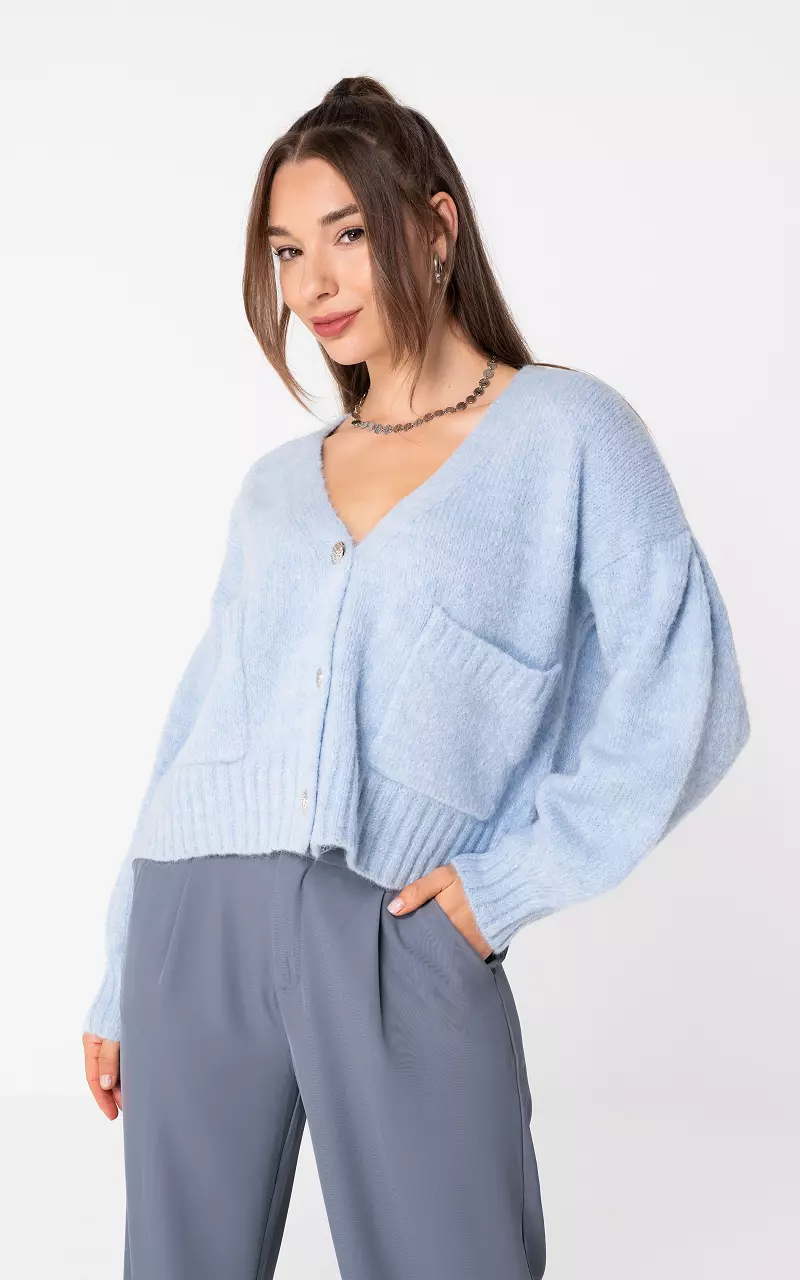 Cardigan with buttons Light Blue