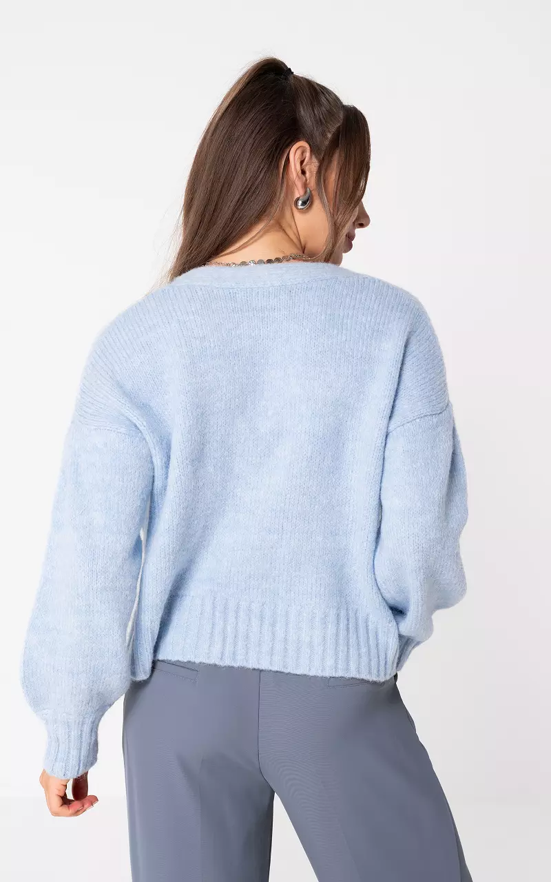 Cardigan with buttons Light Blue
