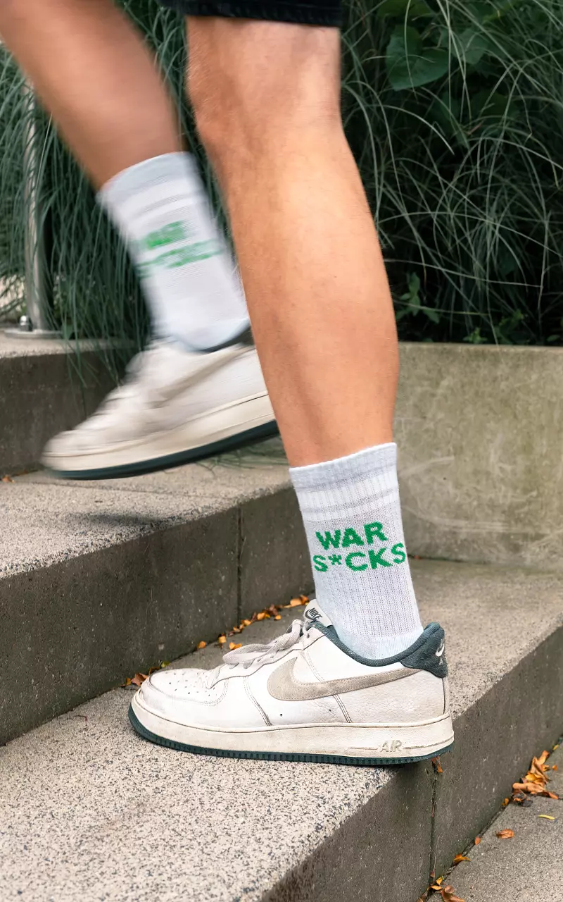War S*cks socks Light Grey Green