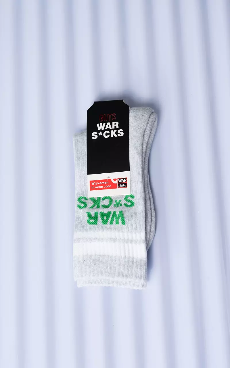 War S*cks socks Light Grey Green