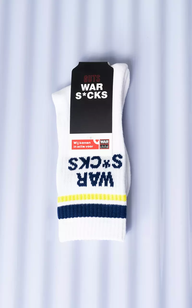 War S*cks socks White Yellow