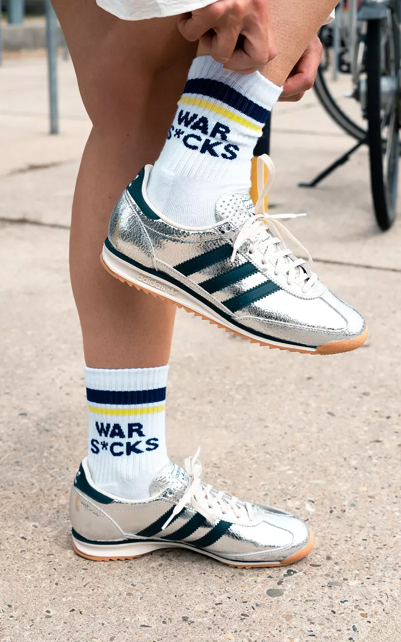 War S*cks socks White Yellow