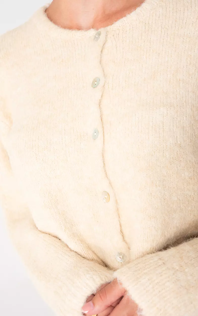 Cardigan with buttons Cream