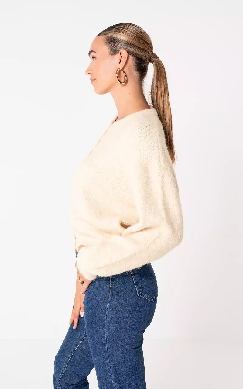 Cardigan with buttons Cream