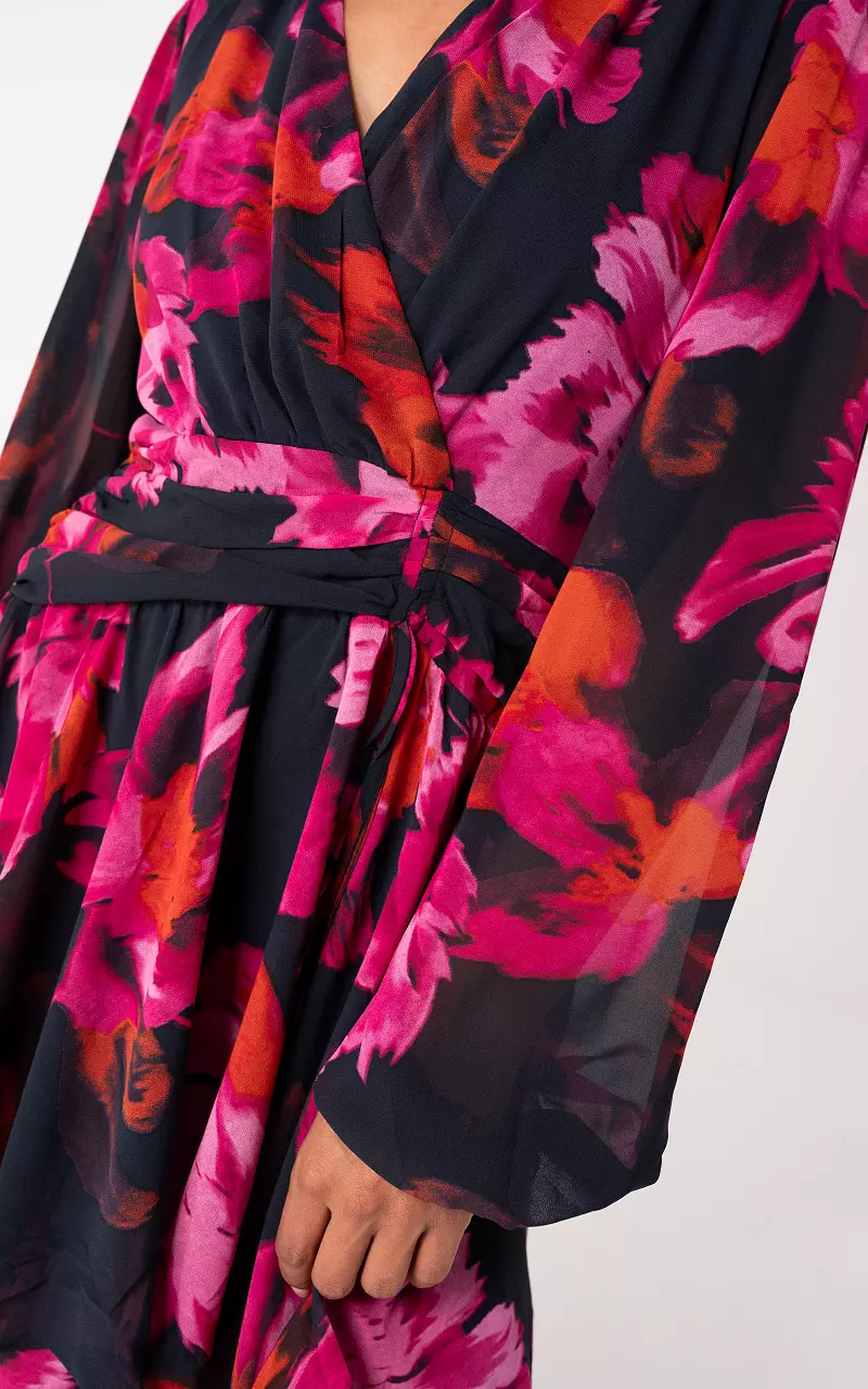 Dress with print Black Pink