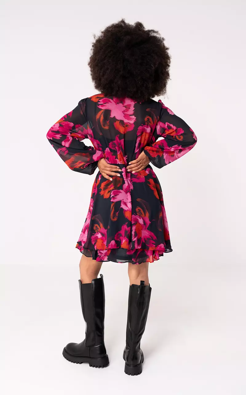 Dress with print Black Pink