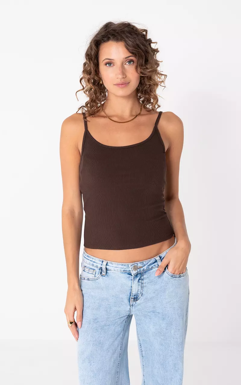 Cropped top Dark Brown