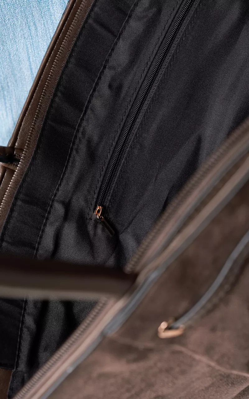 Suède look bag Dark Brown