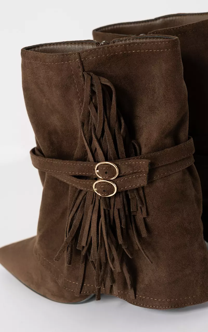 Overlap cowboy boots Brown