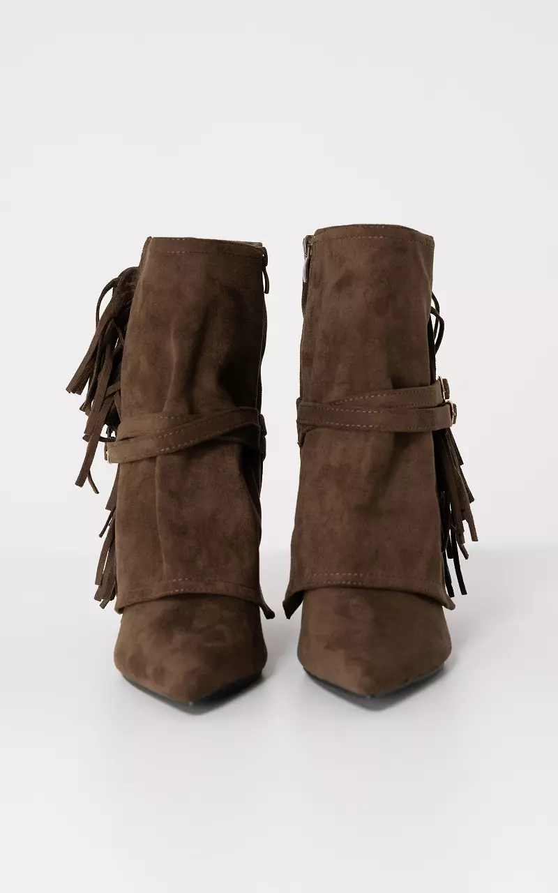 Overlap cowboy boots Brown