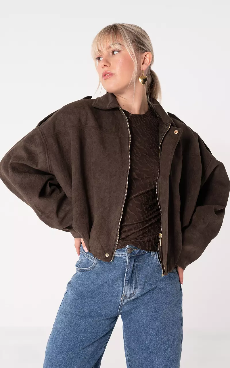 Oversized jacket Dark Brown