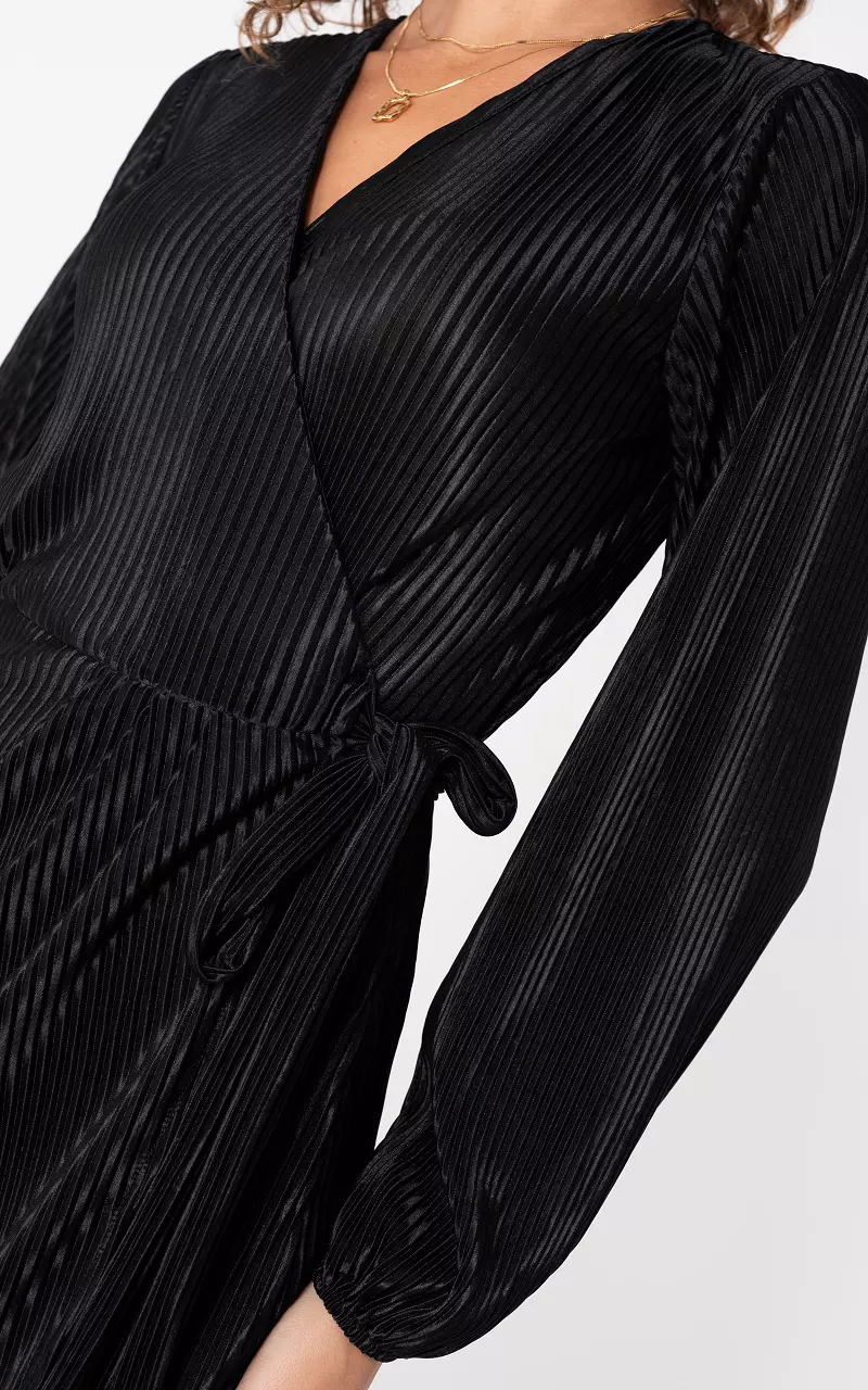 Pleated dress Black