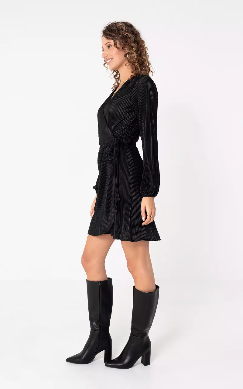 Pleated dress Black