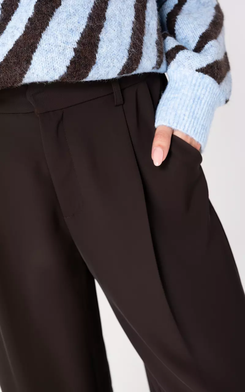 Straight fit trousers Dark Brown