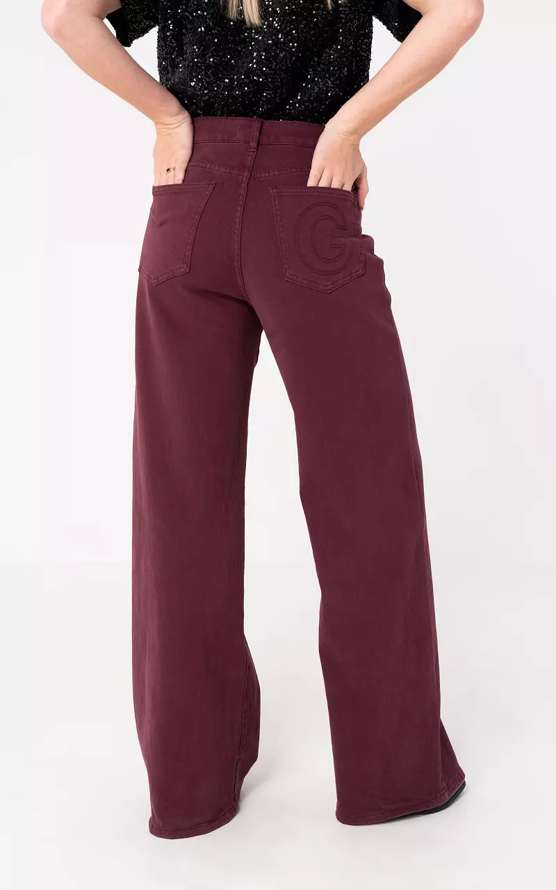 Wide leg jeans Bordeaux