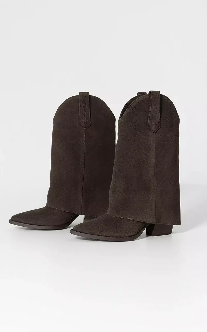 Boots with overlap Dark Brown